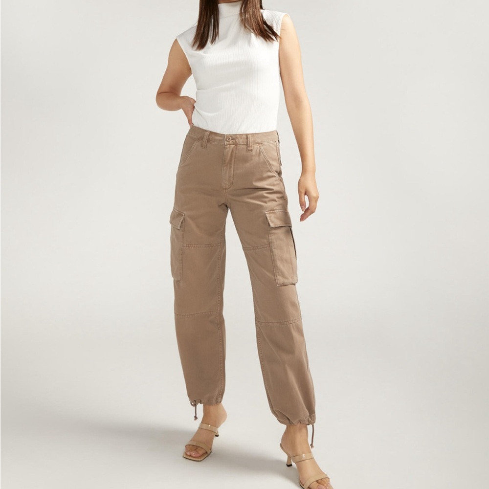 Silver Jeans relaxed, cargo pants Taupe.